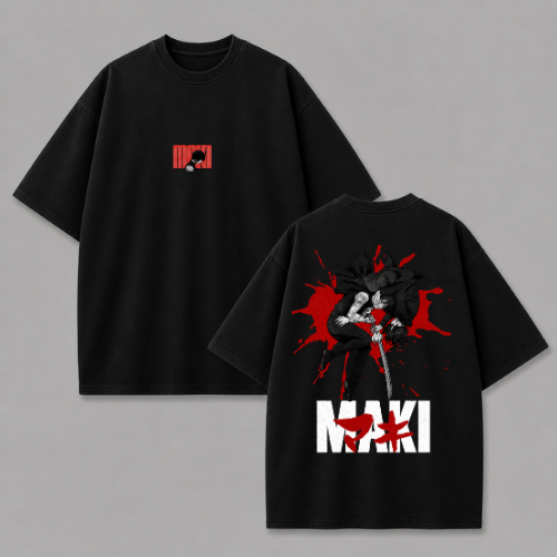 Camiseta Oversized Maki jujutsu kaisen – Edição Especial