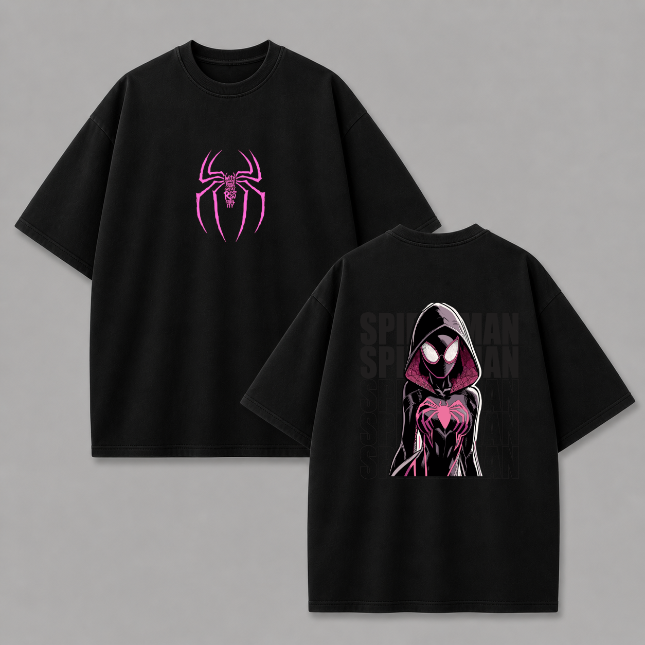 Camisa oversized suedine / Mulher-Aranha