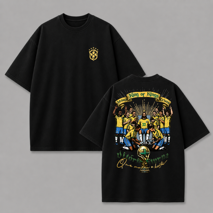 Camisa oversized Brasil - Jesus / collection copa do mundo